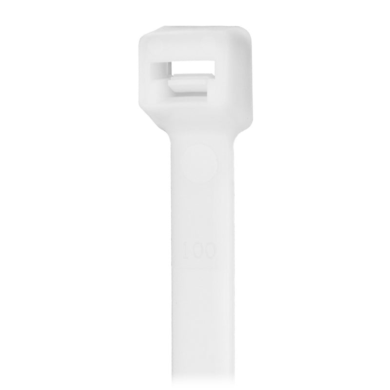 Pacer 6" Cable Tie - Natural Color - 30-40lb Tensile Strength - 1.5" Bundle Diameter - 100 Piece Bag