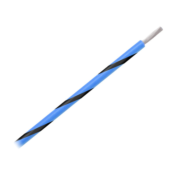 Pacer 14 AWG Gauge Striped Marine Wire 500' Spool - Blue w/Black Stripe