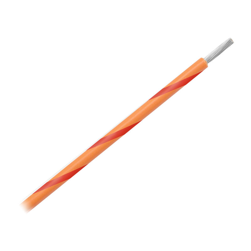 Pacer 14 AWG Gauge Striped Marine Wire 500' Spool - Orange w/Red Stripe