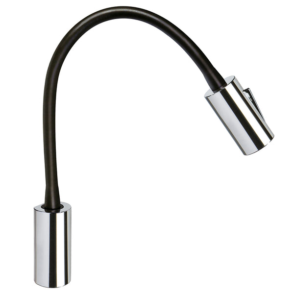 Quick Audrey WL Wall Light w/USB & Switch Daylight Black Neopreme Chrome