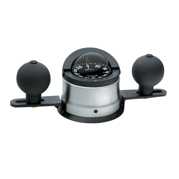 B-200P Navigator Steel Boat Compass - Binnacle Mount - Stainless Steel/Black