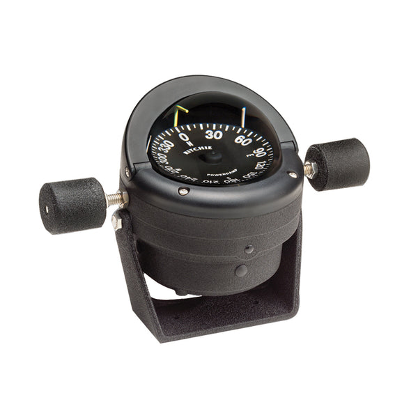 HB-845 Helmsman Steel Boat Compass - Bracket Mount - Black