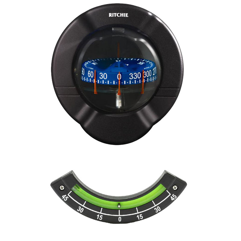SR-2 Venture Sail Boat Compass - Bulkhead Mount - Black
