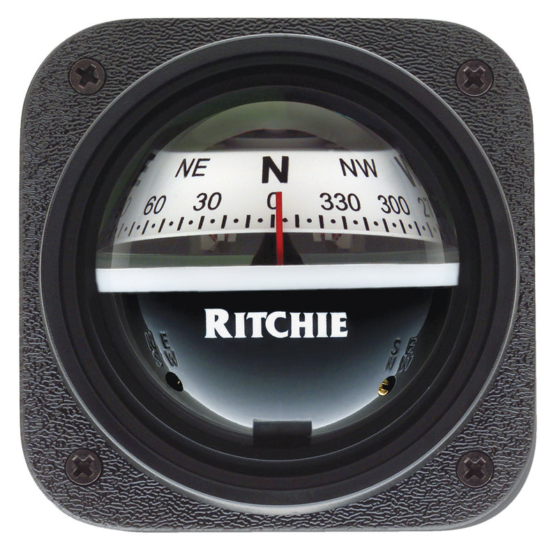 V-537W Explorer Compass - Bulkhead Mount - White Dial