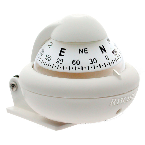 X-10W-M RitchieSport Compass - Bracket Mount - White