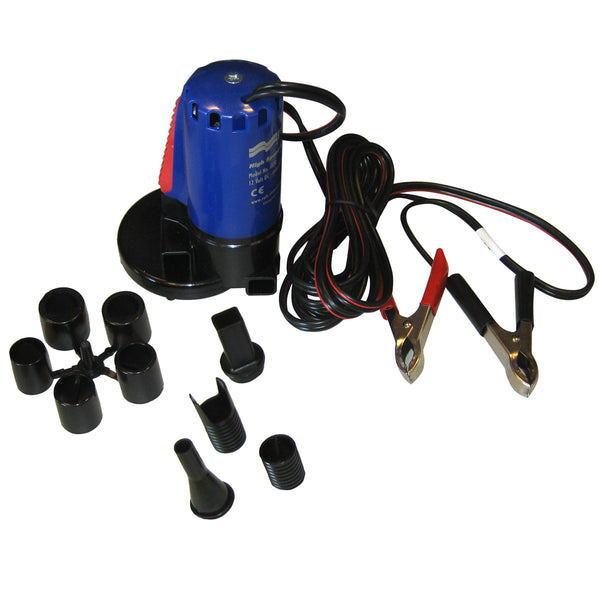 ID20 High-Speed Inflator/Deflator 12V Portable Pump w/Multiple Valve Options