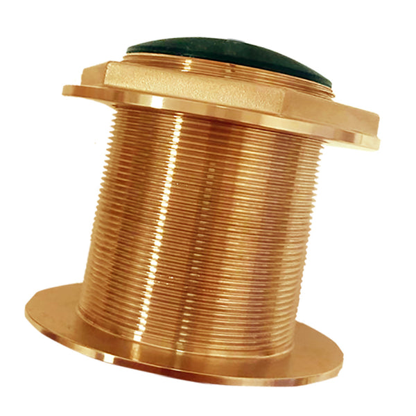 Echonautics Bronze Low-Profile Thru-Hull Medium-Frequency CHIRP Transducer - 1kW, 0° Tilt, 85-135kHz