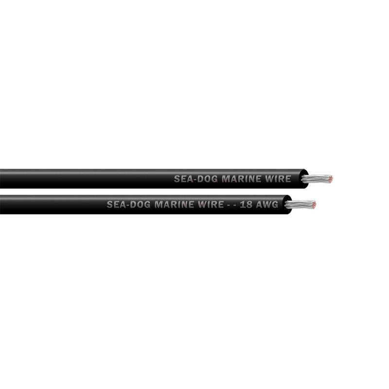 Sea-Dog 18 AWG Black Primary Wire - 100'