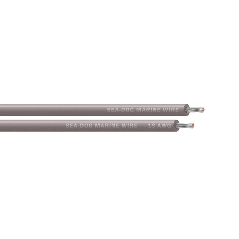 Sea-Dog 18 AWG Grey Primary Wire - 250'