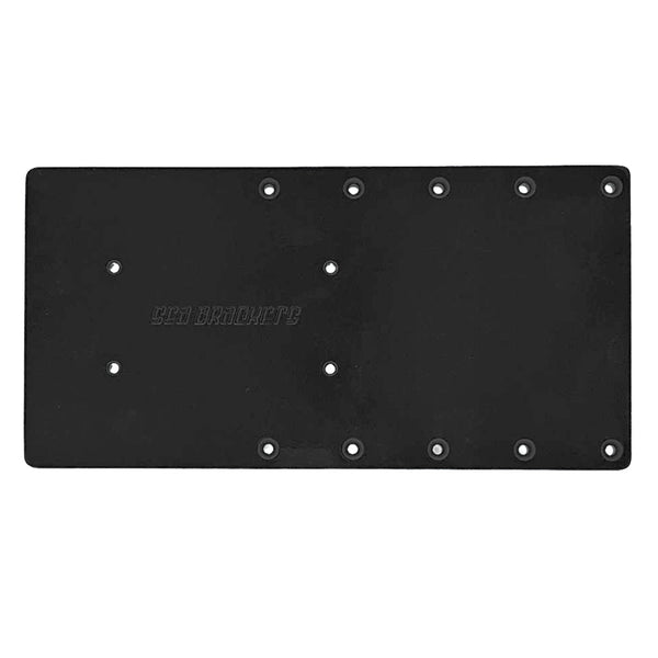 Sea Brackets 16" Straight Trolling Motor Plate f/Garmin Kraken - Black