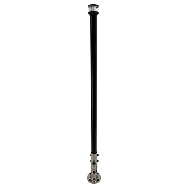 Seaview 36" Manually Folding Light Post w/316 Stainless Steel Base & LTBLED12C5 Navigation Light - Black