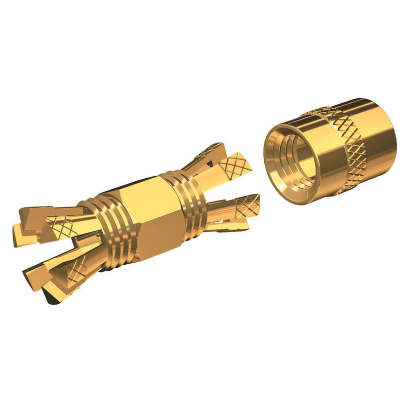 PL-258-CP-G Gold Splice Connector For RG-8X or RG-58/AU Coax.