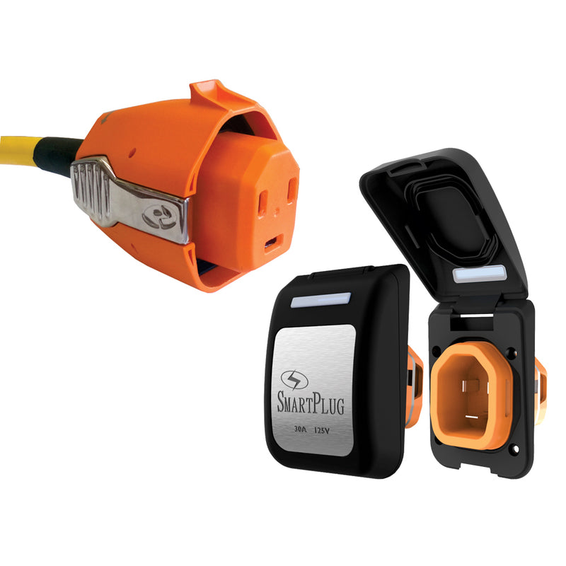 SmartPlug 30 AMP Inlet & Female Cord Connector Combo - Black