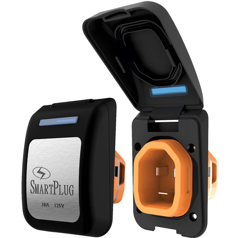SmartPlug 30 AMP Male Non-Metallic Inlet Cover - Black