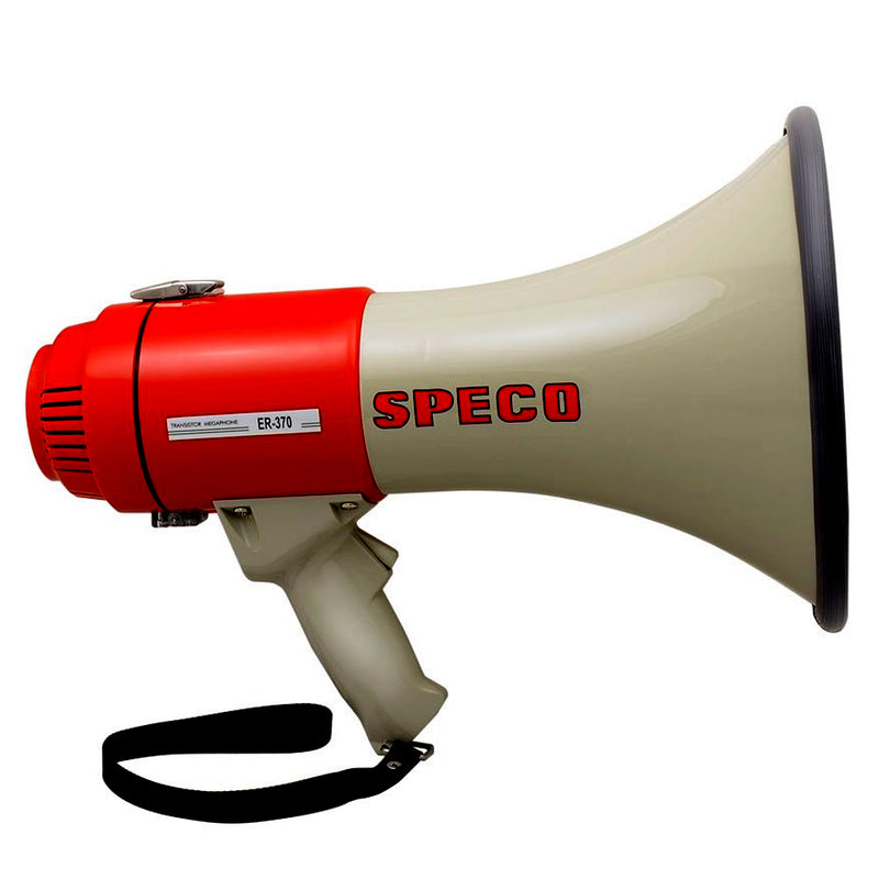 ER370 Deluxe Megaphone w/Siren - Red/Grey - 16W