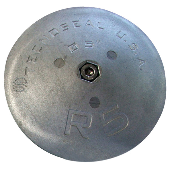 R5 Rudder Anode - Zinc - 5" Diameter x 7/8" Thickness