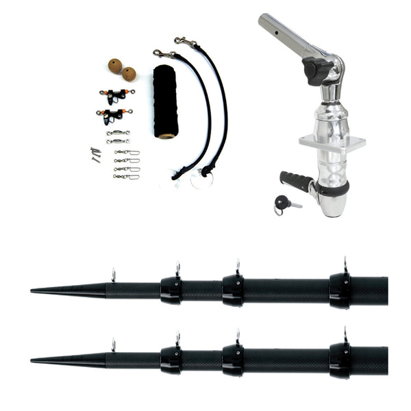 Tigress XD Top Mount System - 18' Carbon Fiber Black/Black Ultimate Rigging Kit