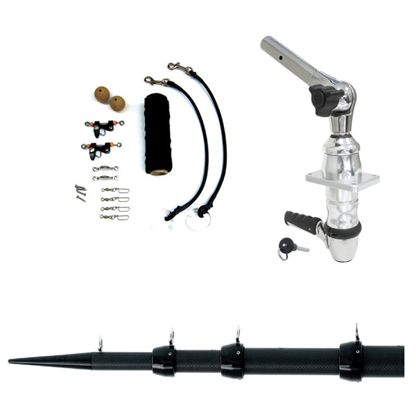 Tigress XD Top Mount System - 15' - Black Outriggers Elite Rigging Kit