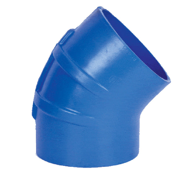 Trident Marine 5" ID 45 Degree Blue Silicon Wet Exhaust Elbow