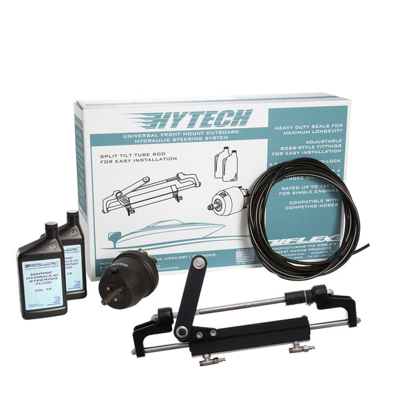HYTECH 1.1 Front Mount OB System up to 175HP - Includes UP20 FM Helm, 2qts of Oil, UC95-OBF Cylinder & 40' Tubing