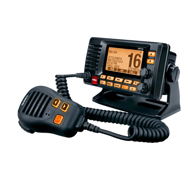 Uniden UM725 Fixed Mount Marine VHF Radio - Black
