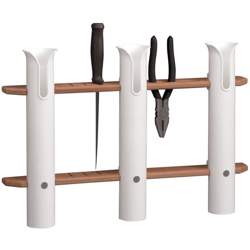Whitecap Teak 3-Rod Tournament Storage Rack