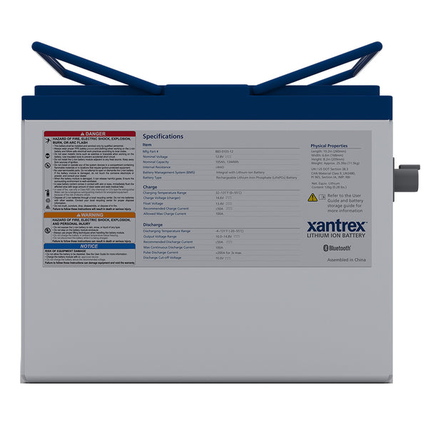 Xantrex Lithium Ion Phosphate (LiFePO4) Battery - 105AH - 12VDC
